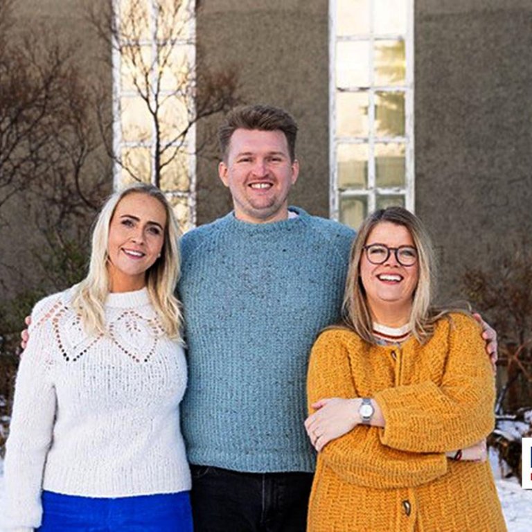 Álfhildur lengst til vinstri, svo kemur, Bjarki Hjörleifsson og Sigríður Gísladóttir. MYND AÐSEND