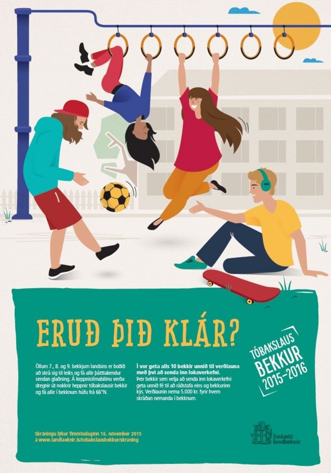 Nemendur 7. og 8. bekkjar Húnavallaskóla unnu til verðlauna fyrir myndband í samkeppninni Tóbakslaus bekkur 2015-2016.